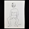 SYLVIO PINTO (1918-1997)<br />Palhaço e duas bolinhas.<br />MED: 21 X 16