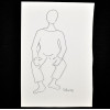 SYLVIO PINTO (1918-1997)<br />Modelo em posição relaxada.<br />MED: 23 X 16