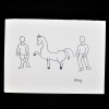 SYLVIO PINTO (1918-1997)<br />Dois meninos, um cavalo.<br />MED: 16 X 21