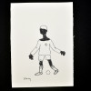 SYLVIO PINTO (1918-1997)<br />Negrinho com uniforme de futebol.<br />MED: 21 X 16