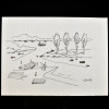 SYLVIO PINTO (1918-1997)<br />Ancoradouro e toras de madeira.<br />MED: 16 X 21