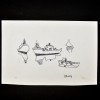 SYLVIO PINTO (1918-1997)<br />Quatro embarcações e seus reflexos<br />MED: 14 X 22
