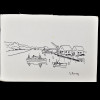 SYLVIO PINTO (1918-1997)<br />Armazens, guindastes, porto.<br />MED: 16 X 23