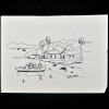SYLVIO PINTO (1918-1997)<br />Ponta com casas, coqueiros e embarcações.<br />MED: 15 X 22