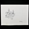 SYLVIO PINTO (1918-1997)<br />Casario com duas torres pontiagudas<br />MED: 16 X 21
