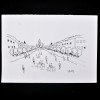 SYLVIO PINTO (1918-1997)<br />Alameda com ciclistas e pedestres<br />MED: 15 X 21