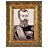 <p>Retrato do Tzar Nicolau II, bico de pena sobre placa de porcelana. Feito a partir de retrato do século XX. Medidas: 34 x 23 cm. Emoldurado: 51 x 40 cm.</p> <p>Retrato do Tzar Nicolau II, bico de pena sobre placa de porcelana. Feito a partir de retrato do século XX. Medidas: 34 x 23 cm. Emoldurado: 51 x 40 cm.</p>