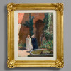 <p>CABRERA Y CANTÓ, Fernando (Alcoy, Alicante, ES 1866-1937) Óleo sobre tela. Pati de l’estudi de Cabrera. Patio del estudio de Cabrera, com figuras de três Mouros* Medidas: 61 x 47 cm. Emoldurado: 85 x 71 cm. Assinado Nascido em 1866é considerado o pintor mais significativo de sua cidade no século XIX, projetando sua arte e criatividade na vida cotidiana local. Apesar de sua projeção nacional e internacional, todo o seu trabalho artístico o desenvolveu em sua cidade natal, Alcoy, de onde ele só saiu para estudar e se aperfeiçoar em Valência, Madri e Roma. Pertenceu à chamada escola de Alcoy, onde cultivou com igual sucesso a pintura com temas sociais e religiosos, retratos e paisagens. Iniciou os seus estudos de desenho com o professor Lorenzo Casanova, na Escola Superior de San Carlos em Valência e continuou em Madrid, onde foi discípulo de Casto Plasencia. Colaborou com o arquiteto Vicente Pascual Pastor na decoração da Casa del Pavo, um dos marcos da Art Nouveau em Alcoy. Em 1890, recebeu Medalha de Prata, com a tela Huérfanos (órfãos), na Exposição Nacional de Belas Artes (espanhol: Exposiciones Nacionales de Bellas Artes), um evento regular que ocorreu geralmente em Madri de 1856 a 1968. Estas exposições foram instituídas por um decreto real da rainha Isabel II em 1853 e foi a maior exposição oficial de arte espanhola. Em 1891 mudou-se para a Itália para continuar seus estudos, graças a uma pensão concedida pela Diputación de Alicante. Em seu retorno, tornou-se professor na Escola de Artes e Ofícios de Alcoy. Também foi premiado com Medalha de Bronze na Exposition Universelle de Paris em 1900. Em 1906 recebeu a Medalha de Ouro, na Exposição Nacional de Belas Artes com a tela Al Abismo. Na Exposição Internacional Panamá-Pacífico de 1915, em San Francisco, recebeu a Medalha de Prata. A sua obra de tema social liga-se à tradição da pintura do século XIX. Nas obras onde despontam oaparecimento do impressionismo e a incorporação do plein air em suas paisagens, fazem deste autor um pintor moderno e expressivo de grande riqueza cromática. FASES: 1. Estágio de formação em Espanha: Academia de Santo Carles (Valência), ateliê-atelier Llorenç Casanova (Alcoi) e Academia de San Fernando (Madri) (1881-1891). Realismo romântico, simbolismo, modernismo e pinturas religiosas. 2. Estágio de formação na Itália: Academia de Roma, Nápoles, Florença, Veneza (1892-1894). Realismo social, Costumbrismo, cenas mitológicas e nus. 3. Alcoy: o regresso do pintor a casa (1895-1937). Pinturas de amor e morte, realismo acadêmico, natureza morta, pinturas religiosas, retratos, costumes, interiores, iluminismo e autorretratos. Fernando Cabrera, Dom Fernando, era muito mais do que um pintor. Foi professor na Escola de Artes e Ofícios, facilitador de exposições de jovens artistas, conselheiro artístico da Associação de Sant Jordi, designer do castelo de Fiestas, criador da abside da igreja de Sant Jordi e do busto do Paseo de Cervantes, bem como designer de obras-chave do modernismo Alcoyano, em colaboração com o arquiteto Vicente Pascual, como a fachada da Casa del Pavo; O monumental Dolmen Funerário; a biblioteca e a gruta do Círculo Industrial. É citado no livro O Museo del Prado de Manuel Muñoz Ibáñez em 1981. La pintura contemporánea del País Valenciano 1900-1980 - Valencia, España, Edición Prometeo. p. 391.Escuela Municipal de Bellas Artes de Alcoy. Consultat el 2 de aprilie 2011</p> <p>CABRERA Y CANTÓ, Fernando (Alcoy, Alicante, ES 1866-1937) Óleo sobre tela. Pati de l’estudi de Cabrera. Patio del estudio de Cabrera, com figuras de três Mouros* Medidas: 61 x 47 cm. Emoldurado: 85 x 71 cm. Assinado Nascido em 1866é considerado o pintor mais significativo de sua cidade no século XIX, projetando sua arte e criatividade na vida cotidiana local. Apesar de sua projeção nacional e internacional, todo o seu trabalho artístico o desenvolveu em sua cidade natal, Alcoy, de onde ele só saiu para estudar e se aperfeiçoar em Valência, Madri e Roma. Pertenceu à chamada escola de Alcoy, onde cultivou com igual sucesso a pintura com temas sociais e religiosos, retratos e paisagens. Iniciou os seus estudos de desenho com o professor Lorenzo Casanova, na Escola Superior de San Carlos em Valência e continuou em Madrid, onde foi discípulo de Casto Plasencia. Colaborou com o arquiteto Vicente Pascual Pastor na decoração da Casa del Pavo, um dos marcos da Art Nouveau em Alcoy. Em 1890, recebeu Medalha de Prata, com a tela Huérfanos (órfãos), na Exposição Nacional de Belas Artes (espanhol: Exposiciones Nacionales de Bellas Artes), um evento regular que ocorreu geralmente em Madri de 1856 a 1968. Estas exposições foram instituídas por um decreto real da rainha Isabel II em 1853 e foi a maior exposição oficial de arte espanhola. Em 1891 mudou-se para a Itália para continuar seus estudos, graças a uma pensão concedida pela Diputación de Alicante. Em seu retorno, tornou-se professor na Escola de Artes e Ofícios de Alcoy. Também foi premiado com Medalha de Bronze na Exposition Universelle de Paris em 1900. Em 1906 recebeu a Medalha de Ouro, na Exposição Nacional de Belas Artes com a tela Al Abismo. Na Exposição Internacional Panamá-Pacífico de 1915, em San Francisco, recebeu a Medalha de Prata. A sua obra de tema social liga-se à tradição da pintura do século XIX. Nas obras onde despontam oaparecimento do impressionismo e a incorporação do plein air em suas paisagens, fazem deste autor um pintor moderno e expressivo de grande riqueza cromática. FASES: 1. Estágio de formação em Espanha: Academia de Santo Carles (Valência), ateliê-atelier Llorenç Casanova (Alcoi) e Academia de San Fernando (Madri) (1881-1891). Realismo romântico, simbolismo, modernismo e pinturas religiosas. 2. Estágio de formação na Itália: Academia de Roma, Nápoles, Florença, Veneza (1892-1894). Realismo social, Costumbrismo, cenas mitológicas e nus. 3. Alcoy: o regresso do pintor a casa (1895-1937). Pinturas de amor e morte, realismo acadêmico, natureza morta, pinturas religiosas, retratos, costumes, interiores, iluminismo e autorretratos. Fernando Cabrera, Dom Fernando, era muito mais do que um pintor. Foi professor na Escola de Artes e Ofícios, facilitador de exposições de jovens artistas, conselheiro artístico da Associação de Sant Jordi, designer do castelo de Fiestas, criador da abside da igreja de Sant Jordi e do busto do Paseo de Cervantes, bem como designer de obras-chave do modernismo Alcoyano, em colaboração com o arquiteto Vicente Pascual, como a fachada da Casa del Pavo; O monumental Dolmen Funerário; a biblioteca e a gruta do Círculo Industrial. É citado no livro O Museo del Prado de Manuel Muñoz Ibáñez em 1981. La pintura contemporánea del País Valenciano 1900-1980 - Valencia, España, Edición Prometeo. p. 391.Escuela Municipal de Bellas Artes de Alcoy. Consultat el 2 de aprilie 2011</p>