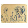 HENRIQUE CAVALLEIRO (1882-1975)<br />ASSINADO E DATADO: 20/03/1969 <br />DESENHO FRENTE E VERSO EM CANETA ESFEROGRÁFICA.<br />MEDIDAS: 22 X 31 cm./ MOLDURA DUPLA FACE EM SANDUICHE DE VIDRO .....cm.<br /><br /><a href=https://www.youtube.com/watch?v=_z3gAaOwtvA/ target=# style=color: #F00>ASSISTA O VIDEO</a> <br /><br />Henrique Cavalleiro <br />nasceu em 1892, no Rio de Janeiro <br />Em 1907 estudou na Escola Nacional de Belas Artes com Eliseu Visconti.<br />Em 1911 no Salão Nacional de Belas Artes, recebeu Medalha e, em 1912, medalhas de ouro.<br />Em 1918 conquistou no Salão Nacional de Belas Artes, o cobiçado prêmio de viagem à Europa.<br />Em Paris, estudou na Academia Julian e, participou, na capital francesa, dos Salões dos Artistas Franceses em 1923 e da Sociedade Nacional de Belas Artes de 1923 e 1924.<br />Em 1924, representou o Brasil na Exposição de L'Amerique Latine no Museu Galliéra, de Paris.<br />Em 1925, retornando ao Brasil realizou exposições individuais no Rio de Janeiro e em São Paulo. <br />Já obtendo, no Salão Nacional de Belas Artes em 1927, Medalha de Ouro.<br />Em 1928, participou da Exposição de Rosário na Argentina. <br />Em 1930 voltou para Europa onde estudou arte decorativa e ilustração.<br />Em 1935 participou daExposição Internacional do Instituto Carnegie em Pittsburgh.<br />Em 1938, com a filha de Eliseu Visconti a pintora Yvonne Visconti Cavalleiro.<br />Além de ter recebido todas as mais importantes premiações do Salão Nacional de Belas Artes, também mo Salão Fluminense de Belas Artes, obteve os prêmios:<br />Em 1944, Fagundes Varela, em 1947, João Batista da Costa e, em 1950, Antônio Parreiras.<br />Em 1949, no Salão Paulista de Belas Artes obteve a Grande Medalha de Prata.<br />Em 1951 participou da 1a Bienal de Arte de São Paulo.<br />Em 1952 figurou na mostra Um Século de Pintura Brasileira no Museu Nacional de Belas Artes do Rio de Janeiro.<br />No período de 1952 a 1955, atuou como membro do Conselho Nacional de Belas Artes. <br />Foi professor na Escola Nacional de Belas Artes entre 1938 até 1962, ano em que se aposenta. Lecionou também no Colégio Pedro II do Rio de Janeiro.<br />Além de catedrático, recebeu o título de Professor Emérito, em solenidade na Escola Nacional de Belas Artes. <br /><br />Em 1975 o Museu Nacional de Belas Artes realizou uma exposição retrospectiva de Henrique Cavalleiro, ano em que, atribui-se à grande emoção do evento, o ataque cardíaco que fulminou sua vida.<br /><br />Suas obras estão nos acervos do Museu Nacional de Belas Artes, Museu Antônio Parreiras, embaixadas do Brasil, em Washington, Canadá e Peru.