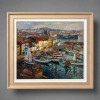 <p>Anne Marie Nivouli&eacute;s de Pierrefort (1879 - 1958) Porto em Toulon, 1937. (Sua cidade natal)* MED: 104 X 111 X 4 cm. Marie Nivouli&egrave;s de Pierrefort (1879-1968) foi uma renomada pintora impressionista francesa. Nascida em 6 de janeiro de 1879, na cidade de Toulon, na Fran&ccedil;a, Marie Nivouli&egrave;s de Pierrefort demonstrou interesse e talento pela pintura desde muito jovem. Ap&oacute;s frequentar uma escola cat&oacute;lica dirigida por freiras, ela obteve uma bolsa de estudos na renomada Escola de Belas Artes de Paris. Durante seus estudos em Paris, Marie teve a oportunidade de conhecer e frequentar os ateli&ecirc;s de pintores impressionistas famosos, como Pierre Auguste Renoir e Pierre Bonnard. Esses encontros foram fundamentais para sua forma&ccedil;&atilde;o art&iacute;stica e influenciaram seu estilo e abordagem art&iacute;stica. Em 1910, Marie foi premiada com uma viagem para a Escola de Belas Artes de Paris, onde teve a oportunidade de viajar para a Tun&iacute;sia, no norte da &Aacute;frica. Durante essa viagem, ela se inspirou nas paisagens cl&aacute;ssicas do Mediterr&acirc;neo e produziu diversas obras que retratavam a beleza e a atmosfera da regi&atilde;o. Em 1911, casou-se com Paul Ternisien, um m&uacute;sico com quem teve um &uacute;nico filho, por&eacute;m com s&eacute;rios problemas de sa&uacute;de. Portador de hidrocefalia, o menino viveu anos de luta contra o mal, vindo a falecer, ainda na Fran&ccedil;a, em 1923, aos sete anos de idade. Em 1938, Marie Nivouli&egrave;s de Pierrefort mudou-se para o Brasil, mais precisamente para a ilha de Paquet&aacute;, no Rio de Janeiro. Foi nesse per&iacute;odo que ela pintou v&aacute;rias paisagens a partir da vista de sua janela, capturando a beleza do entorno. Na cidade do Rio de Janeiro, viveu na rua Pinheiro Machado e na Ladeira da Gl&oacute;ria. Seu marido faleceu em 1944. Suas pinturas retratando o Rio de Janeiro foram muito apreciadas, e ela teve a oportunidade de realizar duas exposi&ccedil;&otilde;es individuais no Museu Nacional de Belas Artes, uma de 1946 a 1956. Al&eacute;m disso, Marie tamb&eacute;m exp&ocirc;s suas obras em outros locais renomados, como o Sal&atilde;o Independente em Paris, o Sal&atilde;o Nacional de Belas Artes no Rio de Janeiro e o Primeiro Sal&atilde;o Municipal de Belas Artes do Rio de Janeiro. Sua contribui&ccedil;&atilde;o para a arte impressionista foi reconhecida em retrospectivas em sua homenagem no Museu Nacional de Belas Artes do Rio de Janeiro, no MASP, no Museu de Arte de Buenos Aires e no Museu Nacional de Toulon, sua cidade natal. Marie Nivouli&egrave;s de Pierrefort assinava inicialmente como Nivouli&egrave;s, mas depois descobriu sua linha geneal&oacute;gica ascendente que a ligava aos condes de Pierrefort. A partir de 1937, passou a assinar como Nivouli&egrave;s de Pierrefort. Algumas de suas obras tamb&eacute;m podem ser encontradas com a assinatura Marie de Nivouli&egrave;s ou apenas Pierrefort. Apesar das dificuldades enfrentadas ao longo de sua vida, como a pobreza, a perda de entes queridos e problemas de sa&uacute;de, Marie Nivouli&egrave;s de Pierrefort deixou um legado significativo no campo das artes. Sua dedica&ccedil;&atilde;o &agrave; pintura impressionista e sua habilidade em retratar paisagens e cenas da vida cotidiana continuam a ser apreciadas at&eacute; os dias de hoje. Faleceu em 1968, no Asilo S&atilde;o Lu&iacute;s para a Velhice.</p>