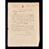 1884 - Procuração do Brasil Imperial<br />Papel com o Brasão de Armas do Império<br /><br />Datado de 1884 e assinado por Pedro E. de Castro expedida para Angelo Camale no intuito de defender seus objetivos. O documento é produzido com papel timbrado com o Brasão de Armas do Império em impressão oficial, com selo fiscal no valor de 1200 réis ostentando a efígie de Dom Pedro II.<br /><br />Medidas: 31cm x 21,5cm.<br /><br /><br /><br />