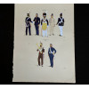 <p>JOS&Eacute; WASTH RODRIGUES (S&atilde;o Paulo, 1891 - Rio de Janeiro, 1957) 32x23 cm. Aquareladas &agrave; m&atilde;o ESTAMPA N. 73&mdash;2&deg; BATALH&Atilde;O DE FUSILEIROS &mdash; 1852: Alferes em primeiro uniforme; Alferes em segundo; Porta-Machado em grande gala; Soldado de fardeta; Soldado de sobrecasaca. ESTAMPA N. 74 &mdash; 3&deg; BATALH&Atilde;O DE INFANTARIA - 1852: Musico em grande gala; Musico em segundo uniforme. Impresso em Paris, ano 1922:A. FERROUD. - F. FERROUD, Succ. 127, Boulevard Saint German, 127. Um exaustivo e valoroso trabalho consagrado como um dos maiores cl&aacute;ssicos relacionados ao tema. Rar&iacute;ssima obra da qual foram editadas apenas 500 unidades e aquareladas &agrave; m&atilde;o. A Cole&ccedil;&atilde;o Iconogr&aacute;fica Uniformes Militares comp&otilde;e o Arquivo Hist&oacute;rico do Museu Hist&oacute;rico Nacional. O pintor Jos&eacute; Wasth Rodrigues foi um grande historiador e estudioso da arquitetura colonial no Brasil. Seus estudos do in&iacute;cio do s&eacute;culo 20 foram incorporados ao livro &ldquo;Document&aacute;rio Arquitet&ocirc;nico&rdquo;, no qual o autor se dedica &agrave; complexidade do patrim&ocirc;nio nacional. Publicado pela primeira vez em 1940, o estudo re&uacute;ne uma s&eacute;rie de elementos que podem ser vistos tamb&eacute;m nas obras do acervo do Museu do Ipiranga.</p>