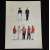 <p>JOS&Eacute; WASTH RODRIGUES (S&atilde;o Paulo, 1891 - Rio de Janeiro, 1957) 32x23 cm. Aquareladas &agrave; m&atilde;o ESTAMPA N. 85 &mdash; ESCOLA MILITAR: Aluno em 1834; Aluno em 1856. ESTAMPA N. 86 &mdash; RIO GRANDE DO SUL &mdash;1857: Pra&ccedil;a do Regimento de Artilharia a Cavallo, pequeno uniforme; Idem do 3&deg; Batalh&atilde;o de Fusileiros, segundo uniforme; Idem do Piquete do Presidente, mesmo uniforme; Idem do 4&deg; Regimento de Cavallaria, mesmo uniforme; Idem do 5&ordm; Regimento de Cavallaria, mesmo uniforme. Impresso em Paris, ano 1922:A. FERROUD. - F. FERROUD, Succ. 127, Boulevard Saint German, 127. Um exaustivo e valoroso trabalho consagrado como um dos maiores cl&aacute;ssicos relacionados ao tema. Rar&iacute;ssima obra da qual foram editadas apenas 500 unidades e aquareladas &agrave; m&atilde;o. A Cole&ccedil;&atilde;o Iconogr&aacute;fica Uniformes Militares comp&otilde;e o Arquivo Hist&oacute;rico do Museu Hist&oacute;rico Nacional. O pintor Jos&eacute; Wasth Rodrigues foi um grande historiador e estudioso da arquitetura colonial no Brasil. Seus estudos do in&iacute;cio do s&eacute;culo 20 foram incorporados ao livro &ldquo;Document&aacute;rio Arquitet&ocirc;nico&rdquo;, no qual o autor se dedica &agrave; complexidade do patrim&ocirc;nio nacional. Publicado pela primeira vez em 1940, o estudo re&uacute;ne uma s&eacute;rie de elementos que podem ser vistos tamb&eacute;m nas obras do acervo do Museu do Ipiranga.</p>