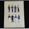 <p>JOS&Eacute; WASTH RODRIGUES (S&atilde;o Paulo, 1891 - Rio de Janeiro, 1957) 32x23 cm. Aquareladas &agrave; m&atilde;o ESTAMPA N. 97 &mdash; I&deg; REGIMENTO DE CAVALLARIA - 1838: Capit&atilde;o, primeiro uniforme: Soldado, idem; Cabo, segundo uniforme; Clarim, primeiro uniforme. ESTAMPA N. 98&mdash;1&deg; BATALH&Atilde;O DE FUSILEIROS &mdash; 1858: Alferes, grande uniforme; Tenente, pequeno uniforme: Pra&ccedil;a, grande uniforme; Idem, pequeno. Idem, segundo uniforme. Impresso em Paris, ano 1922:A. FERROUD. - F. FERROUD, Succ. 127, Boulevard Saint German, 127. Um exaustivo e valoroso trabalho consagrado como um dos maiores cl&aacute;ssicos relacionados ao tema. Rar&iacute;ssima obra da qual foram editadas apenas 500 unidades e aquareladas &agrave; m&atilde;o. A Cole&ccedil;&atilde;o Iconogr&aacute;fica Uniformes Militares comp&otilde;e o Arquivo Hist&oacute;rico do Museu Hist&oacute;rico Nacional. O pintor Jos&eacute; Wasth Rodrigues foi um grande historiador e estudioso da arquitetura colonial no Brasil. Seus estudos do in&iacute;cio do s&eacute;culo 20 foram incorporados ao livro &ldquo;Document&aacute;rio Arquitet&ocirc;nico&rdquo;, no qual o autor se dedica &agrave; complexidade do patrim&ocirc;nio nacional. Publicado pela primeira vez em 1940, o estudo re&uacute;ne uma s&eacute;rie de elementos que podem ser vistos tamb&eacute;m nas obras do acervo do Museu do Ipiranga.</p>