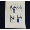 <p>JOS&Eacute; WASTH RODRIGUES (S&atilde;o Paulo, 1891 - Rio de Janeiro, 1957) 32x23 cm. Aquareladas &agrave; m&atilde;o ESTAMPA N. 99 &mdash; 1&deg; BATALH&Atilde;O DE FUSILEIROS &mdash;1858: Porta-Machado, grande uniforme; Tambor, pequeno uniforme; Idem, grande uniforme; Tambor M&oacute;r, idem. ESTAMPA N. 100 &mdash; MUSICOS &mdash; 1858: Musico de Ca&ccedil;adores em primeiro uniforme; Idem em segundo; Musico de Fusileiros em primeiro; Idem em segundo. Impresso em Paris, ano 1922:A. FERROUD. - F. FERROUD, Succ. 127, Boulevard Saint German, 127. Um exaustivo e valoroso trabalho consagrado como um dos maiores cl&aacute;ssicos relacionados ao tema. Rar&iacute;ssima obra da qual foram editadas apenas 500 unidades e aquareladas &agrave; m&atilde;o. A Cole&ccedil;&atilde;o Iconogr&aacute;fica Uniformes Militares comp&otilde;e o Arquivo Hist&oacute;rico do Museu Hist&oacute;rico Nacional. O pintor Jos&eacute; Wasth Rodrigues foi um grande historiador e estudioso da arquitetura colonial no Brasil. Seus estudos do in&iacute;cio do s&eacute;culo 20 foram incorporados ao livro &ldquo;Document&aacute;rio Arquitet&ocirc;nico&rdquo;, no qual o autor se dedica &agrave; complexidade do patrim&ocirc;nio nacional. Publicado pela primeira vez em 1940, o estudo re&uacute;ne uma s&eacute;rie de elementos que podem ser vistos tamb&eacute;m nas obras do acervo do Museu do Ipiranga.</p>
