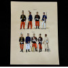 <p>JOS&Eacute; WASTH RODRIGUES (S&atilde;o Paulo, 1891 - Rio de Janeiro, 1957) 32x23 cm. Aquareladas &agrave; m&atilde;o ESTAMPA N. 165 &mdash; ARTILHARIA DE POSI&Ccedil;&Atilde;O &mdash; 1894: Alferes, primeiro uniforme: Tenente, segundo: Soldado, primeiro; Corneta, segundo. ESTAMPA N. 166 &mdash; ENGENHARIA &mdash; 1894: Tenente, primeiro uniforme; Idem, segundo; Tambor, primeiro; Soldado, idem; Idem, uniforme de servi&ccedil;o em campanha. Impresso em Paris, ano 1922: A. FERROUD. - F. FERROUD, Succ. 127, Boulevard Saint German, 127. Um exaustivo e valoroso trabalho consagrado como um dos maiores cl&aacute;ssicos relacionados ao tema. Rar&iacute;ssima obra da qual foram editadas apenas 500 unidades e aquareladas &agrave; m&atilde;o. A Cole&ccedil;&atilde;o Iconogr&aacute;fica Uniformes Militares comp&otilde;e o Arquivo Hist&oacute;rico do Museu Hist&oacute;rico Nacional. O pintor Jos&eacute; Wasth Rodrigues foi um grande historiador e estudioso da arquitetura colonial no Brasil. Seus estudos do in&iacute;cio do s&eacute;culo 20 foram incorporados ao livro &ldquo;Document&aacute;rio Arquitet&ocirc;nico&rdquo;, no qual o autor se dedica &agrave; complexidade do patrim&ocirc;nio nacional. Publicado pela primeira vez em 1940, o estudo re&uacute;ne uma s&eacute;rie de elementos que podem ser vistos tamb&eacute;m nas obras do acervo do Museu do Ipiranga.</p>