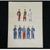 <p>JOS&Eacute; WASTH RODRIGUES (S&atilde;o Paulo, 1891 - Rio de Janeiro, 1957) 32x23 cm. Aquareladas &agrave; m&atilde;o ESTAMPA N. 171 &mdash;COLLEGIO MILITAR -1894: Alumno, primeiro uniforme; Official, idem; Alumno, segundo uniforme. ESTAMPA N. 172 &mdash; REFORMADOS E HONORARIOS &mdash;1894: Marechal reformado, primeiro uniforme; General de Divis&atilde;o, idem, segundo; Idem honorario, primeiro; Major honorario, segundo. Impresso em Paris, ano 1922: A. FERROUD. - F. FERROUD, Succ. 127, Boulevard Saint German, 127. Um exaustivo e valoroso trabalho consagrado como um dos maiores cl&aacute;ssicos relacionados ao tema. Rar&iacute;ssima obra da qual foram editadas apenas 500 unidades e aquareladas &agrave; m&atilde;o. A Cole&ccedil;&atilde;o Iconogr&aacute;fica Uniformes Militares comp&otilde;e o Arquivo Hist&oacute;rico do Museu Hist&oacute;rico Nacional. O pintor Jos&eacute; Wasth Rodrigues foi um grande historiador e estudioso da arquitetura colonial no Brasil. Seus estudos do in&iacute;cio do s&eacute;culo 20 foram incorporados ao livro &ldquo;Document&aacute;rio Arquitet&ocirc;nico&rdquo;, no qual o autor se dedica &agrave; complexidade do patrim&ocirc;nio nacional. Publicado pela primeira vez em 1940, o estudo re&uacute;ne uma s&eacute;rie de elementos que podem ser vistos tamb&eacute;m nas obras do acervo do Museu do Ipiranga.</p>