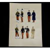 <p>JOS&Eacute; WASTH RODRIGUES (S&atilde;o Paulo, 1891 - Rio de Janeiro, 1957) 32x23 cm. Aquareladas &agrave; m&atilde;o ESTAMPA N. 181 &mdash; ENGENHARIA E ARTILHARIA DE POSI&Ccedil;&Atilde;O &mdash; 1903: Tenente de Engenharia, primeiro uniforme; Capit&atilde;o de Artilharia, idem; Tenente de Engenharia, segundo; Idem de Artilharia em segundo, com capote. ESTAMPA N. 182 &mdash; INFANTARIA &mdash; 1903: Tenente, primeiro uniforme: Idem, segundo; Idem, terceiro; Capit&atilde;o com fardamento de brim kaki. Impresso em Paris, ano 1922: A. FERROUD. - F. FERROUD, Succ. 127, Boulevard Saint German, 127. Um exaustivo e valoroso trabalho consagrado como um dos maiores cl&aacute;ssicos relacionados ao tema. Rar&iacute;ssima obra da qual foram editadas apenas 500 unidades e aquareladas &agrave; m&atilde;o. A Cole&ccedil;&atilde;o Iconogr&aacute;fica Uniformes Militares comp&otilde;e o Arquivo Hist&oacute;rico do Museu Hist&oacute;rico Nacional. O pintor Jos&eacute; Wasth Rodrigues foi um grande historiador e estudioso da arquitetura colonial no Brasil. Seus estudos do in&iacute;cio do s&eacute;culo 20 foram incorporados ao livro &ldquo;Document&aacute;rio Arquitet&ocirc;nico&rdquo;, no qual o autor se dedica &agrave; complexidade do patrim&ocirc;nio nacional. Publicado pela primeira vez em 1940, o estudo re&uacute;ne uma s&eacute;rie de elementos que podem ser vistos tamb&eacute;m nas obras do acervo do Museu do Ipiranga.</p>