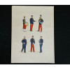 <p>JOS&Eacute; WASTH RODRIGUES (S&atilde;o Paulo, 1891 - Rio de Janeiro, 1957) 32x23 cm. Aquareladas &agrave; m&atilde;o ESTAMPA N. 185 &mdash; 1903: a) Tambor do Collegio Militar, grande gala; b) Alumno da Escola Militar, idem; c) Alferes-Alumno, idem. ESTAMPA N. 186 &mdash; 1906: a) Capit&atilde;o de Infantaria em uniforme de ceremonia; b) Alumno da Escola de Applica&ccedil;&atilde;o; c) Idem. Impresso em Paris, ano 1922: A. FERROUD. - F. FERROUD, Succ. 127, Boulevard Saint German, 127. Um exaustivo e valoroso trabalho consagrado como um dos maiores cl&aacute;ssicos relacionados ao tema. Rar&iacute;ssima obra da qual foram editadas apenas 500 unidades e aquareladas &agrave; m&atilde;o. A Cole&ccedil;&atilde;o Iconogr&aacute;fica Uniformes Militares comp&otilde;e o Arquivo Hist&oacute;rico do Museu Hist&oacute;rico Nacional. O pintor Jos&eacute; Wasth Rodrigues foi um grande historiador e estudioso da arquitetura colonial no Brasil. Seus estudos do in&iacute;cio do s&eacute;culo 20 foram incorporados ao livro &ldquo;Document&aacute;rio Arquitet&ocirc;nico&rdquo;, no qual o autor se dedica &agrave; complexidade do patrim&ocirc;nio nacional. Publicado pela primeira vez em 1940, o estudo re&uacute;ne uma s&eacute;rie de elementos que podem ser vistos tamb&eacute;m nas obras do acervo do Museu do Ipiranga.</p>