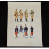 <p>JOS&Eacute; WASTH RODRIGUES (S&atilde;o Paulo, 1891 - Rio de Janeiro, 1957) 32x23 cm. Aquareladas &agrave; m&atilde;o ESTAMPA N. 205 &mdash; 1917: Tenente de Infantaria, uniforme de campanha: Sargento da mesma arma, idem; Soldado, idem: Idem. ESTAMPA N. 206 &mdash; 1917: Soldado do 43&deg; Batalh&atilde;o de Ca&ccedil;adores de S. Paulo, farda de parada; Clarim de Cavallaria, primeiro uniforme, parada de 1917; Tenente de Infantaria, idem; Soldado da mesma arma, idem. Impresso em Paris, ano 1922: A. FERROUD. - F. FERROUD, Succ. 127, Boulevard Saint German, 127. Um exaustivo e valoroso trabalho consagrado como um dos maiores cl&aacute;ssicos relacionados ao tema. Rar&iacute;ssima obra da qual foram editadas apenas 500 unidades e aquareladas &agrave; m&atilde;o. A Cole&ccedil;&atilde;o Iconogr&aacute;fica Uniformes Militares comp&otilde;e o Arquivo Hist&oacute;rico do Museu Hist&oacute;rico Nacional. O pintor Jos&eacute; Wasth Rodrigues foi um grande historiador e estudioso da arquitetura colonial no Brasil. Seus estudos do in&iacute;cio do s&eacute;culo 20 foram incorporados ao livro &ldquo;Document&aacute;rio Arquitet&ocirc;nico&rdquo;, no qual o autor se dedica &agrave; complexidade do patrim&ocirc;nio nacional. Publicado pela primeira vez em 1940, o estudo re&uacute;ne uma s&eacute;rie de elementos que podem ser vistos tamb&eacute;m nas obras do acervo do Museu do Ipiranga.</p>