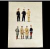<p>JOS&Eacute; WASTH RODRIGUES (S&atilde;o Paulo, 1891 - Rio de Janeiro, 1957) 32x23 cm. Aquareladas &agrave; m&atilde;o ESTAMPA N. 222 &mdash; 1916: Tenente de Infantaria, primeiro uniforme; Capit&atilde;o, idem, segundo uniforme; Tenente, idem. ESTAMPA N. 223&mdash; 1917 a 1919: Major de Infantaria, pequeno uniforme, 1917; Alferes da mesma arma, idem, 1918; Tenente-Coronel da 2* Linha, uniforme kaki, 1919; Tenente de Infantaria da 2* Linha, grande uniforme, mesma data. Impresso em Paris, ano 1922: A. FERROUD. - F. FERROUD, Succ. 127, Boulevard Saint German, 127. Um exaustivo e valoroso trabalho consagrado como um dos maiores cl&aacute;ssicos relacionados ao tema. Rar&iacute;ssima obra da qual foram editadas apenas 500 unidades e aquareladas &agrave; m&atilde;o. A Cole&ccedil;&atilde;o Iconogr&aacute;fica Uniformes Militares comp&otilde;e o Arquivo Hist&oacute;rico do Museu Hist&oacute;rico Nacional. O pintor Jos&eacute; Wasth Rodrigues foi um grande historiador e estudioso da arquitetura colonial no Brasil. Seus estudos do in&iacute;cio do s&eacute;culo 20 foram incorporados ao livro &ldquo;Document&aacute;rio Arquitet&ocirc;nico&rdquo;, no qual o autor se dedica &agrave; complexidade do patrim&ocirc;nio nacional. Publicado pela primeira vez em 1940, o estudo re&uacute;ne uma s&eacute;rie de elementos que podem ser vistos tamb&eacute;m nas obras do acervo do Museu do Ipiranga.</p>