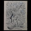 PERCI LAU (1903-1972)<br />BICO DE PENA SOBRE CARTÃO.<br />COLHEITA DE CAJU<br />Sem moldura.<br />30 X 24 CM. PERCI LAU (1903-1972)<br />BICO DE PENA SOBRE CARTÃO.<br />COLHEITA DE CAJU<br />Sem moldura.<br />30 X 24 CM.