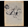 <p>EDGAR WALTER (1917 &ndash; 1994) DESENHO GRAFITE. MENINO ESTUDANDO NA POLTRONA. DATADO: 1957 MED: 29 X 22 CM.</p>