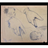 <p>EDGAR WALTER (1917 &ndash; 1994) DESENHOS GRAFITE ESTUDO ACAD&Ecirc;MICO - FIRENZE 1954. PERFIS E M&Atilde;OS. MED: 33 X 25 CM.</p>