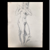 <p>EDGAR WALTER (1917 &ndash; 1994) DESENHO MODELO VIVO MULHER NUA ESCONDENDO O ROSTO (SEMI-ESBO&Ccedil;ADO) ESTUDO ACAD&Ecirc;MICO, D&Eacute;CADA DE 1950. MED: 30 X 23</p>