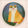 <p>Gato amarelo - Aldemir Martins - 39 cm de di&acirc;metro - cie</p>