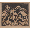 <p>Alice Brill Czapski - Vila mexicana - xilogravura - 18 x 20 - cid - 1947</p>