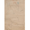 <p>Aldemir Martins - Rendeira - guache e grafite sobre papel - 21 x 15 - verso - Apresente estudo no verso</p>