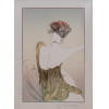 <p>Guilherme de Faria - Figura feminina - desenho sobre cartão - 47 x 33 - cid - 1982</p>