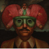 <p>Mário Gruber - Série: Chapéu - óleo sobre tela - 33 x 33 - canto inferior esquerdo - 1989</p>