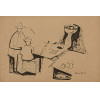 <p>Alice Brill Czapski - Vendedores de peixe - nanquim - 35 x 50 - canto inferior direito</p>