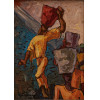 <p>Eugênio Proença Sigaud - Trabalhadores - óleo sobre eucatex - 26 x 19 - canto inferior esquerdo - 1979</p>