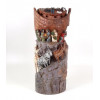 <p>Roberto Vital - Arca de Noé - madeira entalhada e policromada - assinada - 75cm alt. , 35 cm diâmetro - apresenta pequenas partes coladas: perna da girafa, cabeça da zebra, marfim do elefante e falta um chifre do cervo.</p>