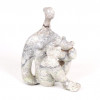 <p>Sônia Ebling - Figura com Pássaro - granito - assinada - 28 cm alt - peça restaurada, no estado.</p>