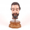 <p>Cabeça de Santo de roca, completa. Dimensões: conjunto com 40 cm alt; cabeça com 29 cm alt.America Hispânica Ser XVIII/XIX</p>