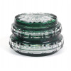 <p>Val Saint Lambert - Bomboniere em cristal lapidado overlay na tonalidade verde. - 9 cm alt, 14 cm diâm( bicado na parte interna).</p>