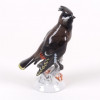 <p>Rosenthal escultura em porcelana esmatlada representando pássaro Bohemian Waxwing (pica-pau-do-paraíso ou tagarela-boreal). medidno 18,5 cm alt x 11 cm larg.</p>