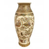 <p>Grande vaso em cerâmica japonesa Satsuma - awata - período Meiji - 1868 /1912. (Restaurado) - 61 cm alt, 23 cm diâm.</p>