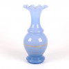 <p>Vaso em opalina pate de riz na tonalidade azul com detalhes em dourado. França, principios sec. XX. 29 cm alt, 13 cm diâm.</p>