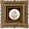<p>Medalhão em biscuit representando cena de caça em alto-relevo, com imponente moldura em madeira ricamente ornada com motivos vegetais em alto-relevo. Medida total: 73 x 73 cm; medida somente do medalhão: 28 cm de diâm. (Necessita de restauro)</p> <p>Medalhão em biscuit representando cena de caça em alto-relevo, com imponente moldura em madeira ricamente ornada com motivos vegetais em alto-relevo. Medida total: 73 x 73 cm; medida somente do medalhão: 28 cm de diâm. (Necessita de restauro)</p>