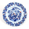 <p>Medalhão de porcelana esmaltada decoração Arita - Japão Séc. XIX.</p>