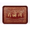 <p>Bandeja em madeira laqueada com delicado trabalho a ouro , representando cena Oriental . China Séc. XIX - 36 x 36 cm.</p> <p>Bandeja em madeira laqueada com delicado trabalho a ouro , representando cena Oriental . China Séc. XIX - 36 x 36 cm.</p>