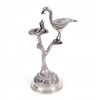 <p>Paliteiro em prata de lei contrastada, representando garça com filhotes, contraste P coroa. Portugal Sec. XIX 16 cm alt.</p> <p>Paliteiro em prata de lei contrastada, representando garça com filhotes, contraste P coroa. Portugal Sec. XIX 16 cm alt.</p>