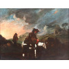 <p>Anônimo, Cavaleiros em paisagem montanhosa .Europa Séc. XVIII- OST 37 x 47 cm.</p>