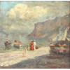 <p>ATTILIO PRATELLA - (1856-1949) Marinha - OSM - Cid - 22 x 23 cm. Attilio Pratella (1856-1949) foi um pintor italiano especializado em paisagens e cenas urbanas de Nápoles. Nascido em Lugo di Romagna, formou-se na Accademia di Belle Arti de Bolonha e depois em Nápoles, onde estudou com mestres como Domenico Morelli. Radicado em Nápoles, dedicou-se a representar com grande sensibilidade o cotidiano da cidade, seus mercados, portos, bairros populares, além de vistas da ilha de Capri e da costa de Sorrento. Seu estilo combina elementos do naturalismo e do impressionismo, com pinceladas rápidas, tonalidades suaves e uma atenção refinada à luz e à atmosfera. Ele foi um dos principais nomes da escola napolitana de pintura no final do século XIX e início do XX. Participou de importantes exposições nacionais e internacionais, como a Bienal de Veneza o Salon de Paris, recebendo prêmios e reconhecimento. Obras como Di Mattina e Impressione di vento ilustram sua maestria em captar e cenas simples com profundidade estética e emocional. Pratella influenciou uma geração de artistas, inclusive seus filhos, que também seguiram carreira artística. Seu legado permanece presente em coleções públicas e privadas, sendo considerado um dos grandes cronistas visuais da Nápoles de seu tempo.</p> <p>ATTILIO PRATELLA - (1856-1949) Marinha - OSM - Cid - 22 x 23 cm. Attilio Pratella (1856-1949) foi um pintor italiano especializado em paisagens e cenas urbanas de Nápoles. Nascido em Lugo di Romagna, formou-se na Accademia di Belle Arti de Bolonha e depois em Nápoles, onde estudou com mestres como Domenico Morelli. Radicado em Nápoles, dedicou-se a representar com grande sensibilidade o cotidiano da cidade, seus mercados, portos, bairros populares, além de vistas da ilha de Capri e da costa de Sorrento. Seu estilo combina elementos do naturalismo e do impressionismo, com pinceladas rápidas, tonalidades suaves e uma atenção refinada à luz e à atmosfera. Ele foi um dos principais nomes da escola napolitana de pintura no final do século XIX e início do XX. Participou de importantes exposições nacionais e internacionais, como a Bienal de Veneza o Salon de Paris, recebendo prêmios e reconhecimento. Obras como Di Mattina e Impressione di vento ilustram sua maestria em captar e cenas simples com profundidade estética e emocional. Pratella influenciou uma geração de artistas, inclusive seus filhos, que também seguiram carreira artística. Seu legado permanece presente em coleções públicas e privadas, sendo considerado um dos grandes cronistas visuais da Nápoles de seu tempo.</p>