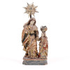 <p>Santana mestra caminhante executada em madeira policromada e dourada. 34 cm alt. Brasil Séc. XIX.</p> <p>Santana mestra caminhante executada em madeira policromada e dourada. 34 cm alt. Brasil Séc. XIX.</p>